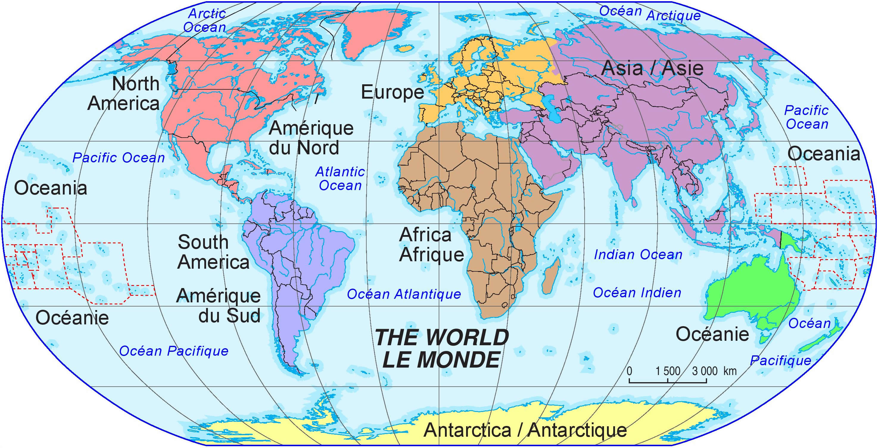 Carte du monde